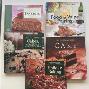 Lot of 5 Williams-Sonoma Cookbook Set Just Beautiful!